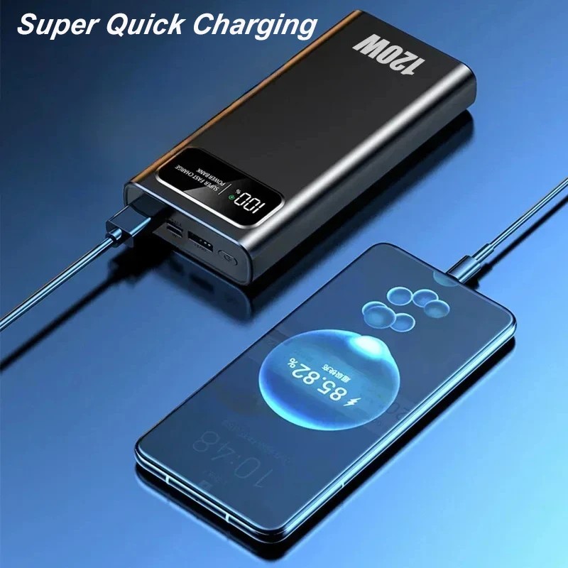 200000Mah 120W Power Bank Fast Charging Ultralarge Capacity Portable Digital Display External