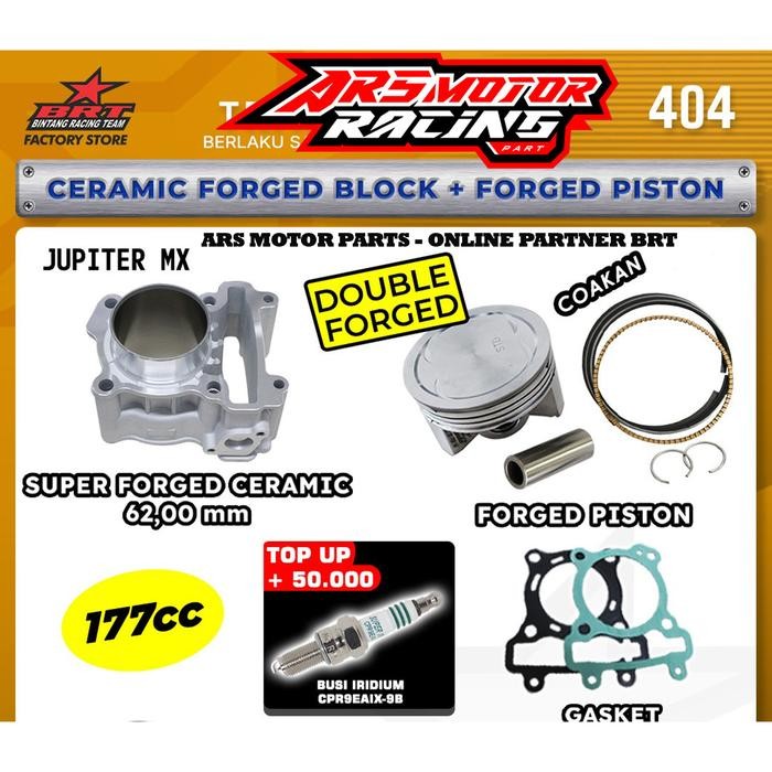 BLOK CERAMIC FORGED PISTON BRT MX KING . VIXION NVL NVA . R15 . 62 MM