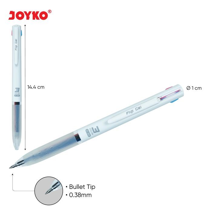 

Bentley - Joyko Gel Pen 3 Colours Flip Black Blue Red Pulpen Pen Joyko 3 Warna Hitam Biru Merah