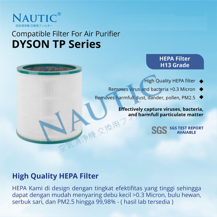 Mantab Hepa Filter Replacement Untuk Dyson Pure Cool Link Tp02 Tp03 Tp00