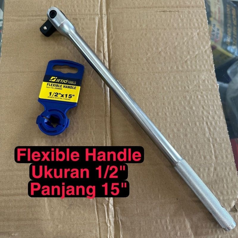 Retrorent Gagang Sok Flexible 1/2" X 15" Jetjo Tools Lakoni Pro Gagang Socket Handle Shock
