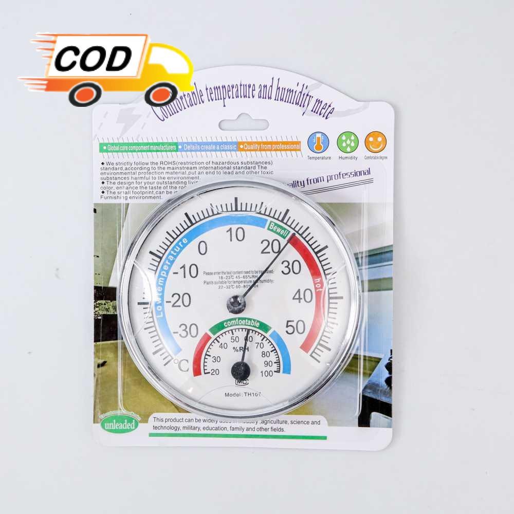 Eleganterra Termometer Hygrometer Ruangan Analog Akurat Pengukur Suhu Kelembapan