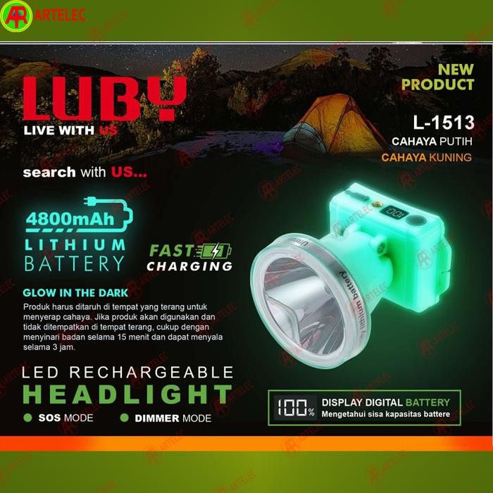 Senter Kepala Luby L-1513-L L-1513-K L-1515-L L-1515-K #Gratisongkir