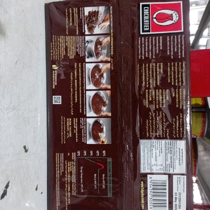 

JTTOP" TULIP DARK CHOCOLATE COMPOUND 1 KG / COKLAT BATANG