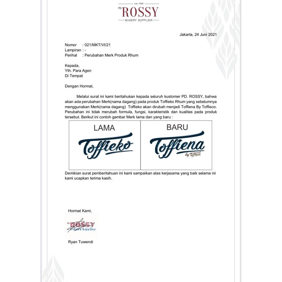 

JTTOP" TOFFIECO PASTA RHUM BAKAR / ZERO BAKAR / BLACK FOREST / SEMPROT / DLL