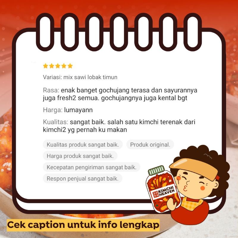 

Mamam_Asoy 400G Fresh Korean Kimchi In Jar Halal (Sawi / Lobak /Timun / Mix)