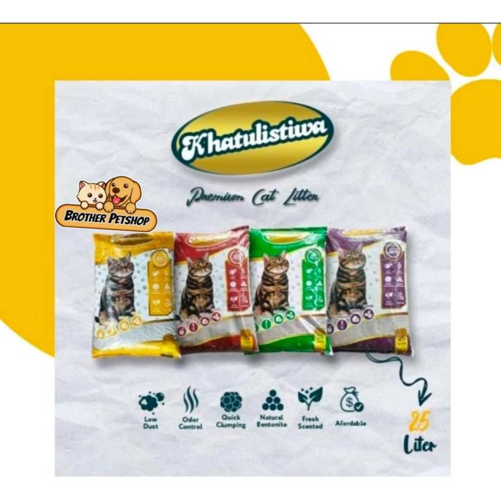 Pasir Kucing Wangi Gumpal 25 liter Pasir Wangi Gumpal Khatulistiwa 25Liter