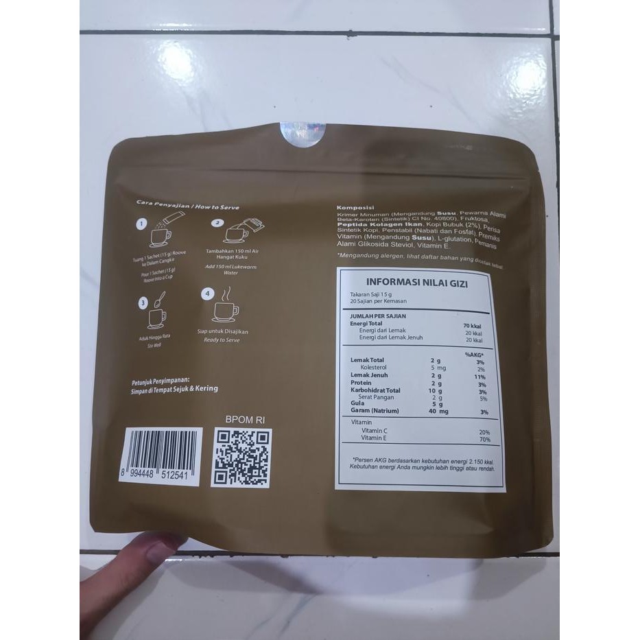 

ROOVE Coffee Colagen Drink 10 20 Sachet Rovee kolagen collagen Kopi