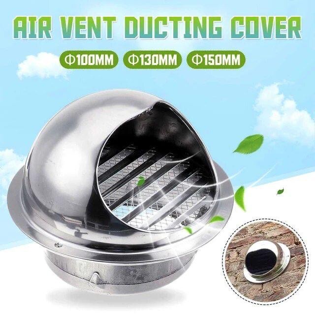 Stainless Steel Vent Cap Penutup Corong Ventilasi Udara Dapur Kamar