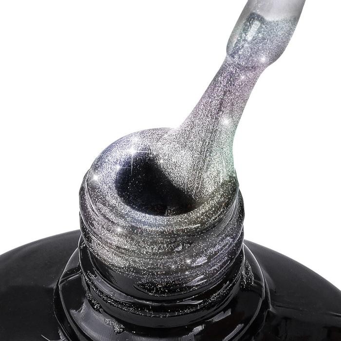 NEW.. FINY HOLOGRAM GEL CAT EYE GEL POLISH RAINBOW / FINY KUTEK GEL PELANGI SILVER CAT EYE