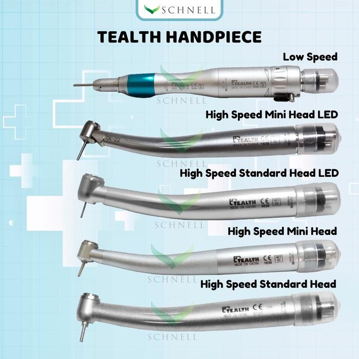 Tealth Handpiece High Speed LED 4 Hole/Low Speed/Handpiece Mini Head