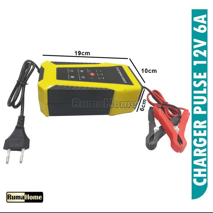 Charger Aki Portable Garansi 1 Tahun 5A, 6A, 8A /12v Mobil dan Motor / Otomatis Charger Accu / Alat