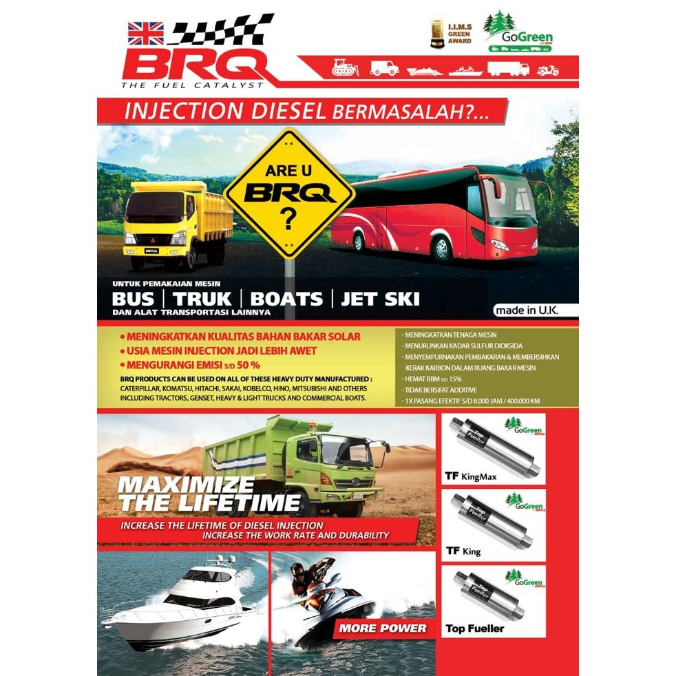 BROQUET BRQ B8. Pengubah Premium&solar menjadi Pertamax&Dex