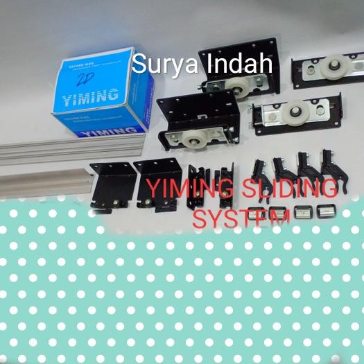 PREMIUM rel sliding yimming 2 pintu rel sliding gantung rel yimming