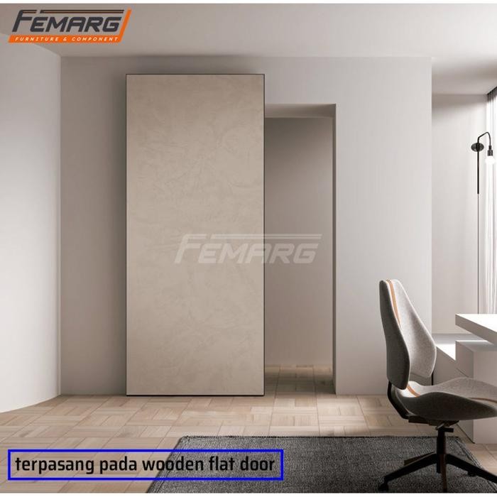 PREMIUM Rel sliding TERSEMBUNYI slowmotion FEMARGsoftclosing GHOST DOOR TRACK