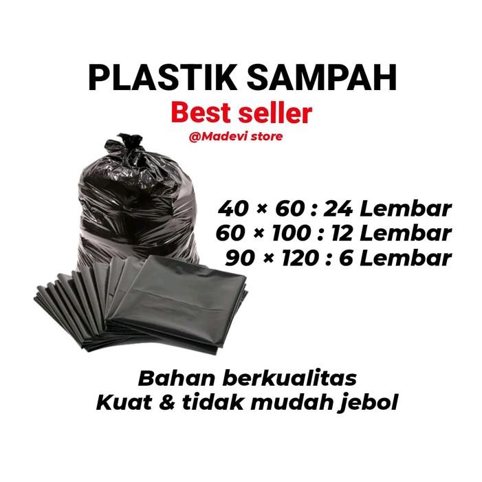 PREMIUM Plastik Sampah Hitam - Kantong Plastik Sampah Hitam