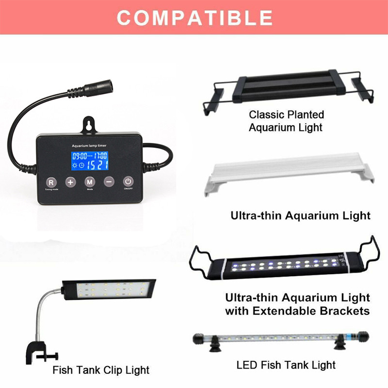 Aquarium Lamp Timer Led Light Dimmer Controller Sunrise Sunset Modulator For Aquarium Fish Tank