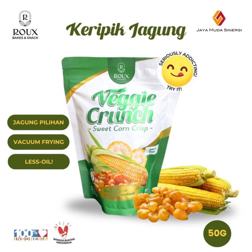 

Desyallshop Roux Veggie Crunch Keripik Sayur - Healthy Snack - Snack Sehat - Keripik Sayur Premium