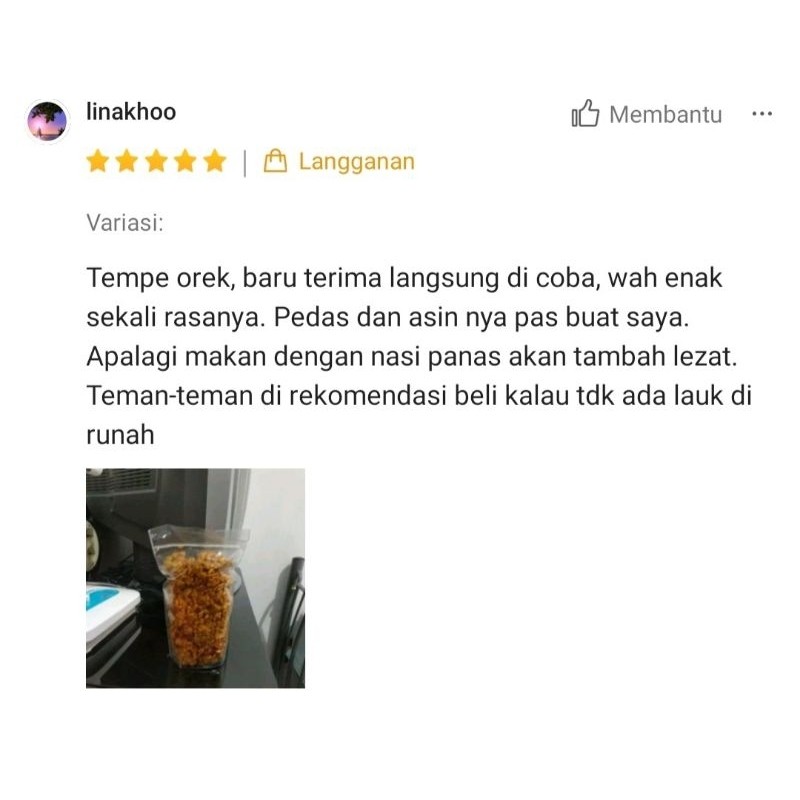 

Desyallshop Kering Tempe Pedas Manis Berat 200 Grm
