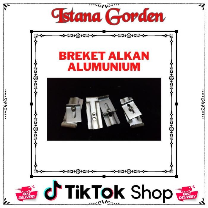 PREMIUM ISTANA GORDEN -1 PCS Bracket BATANG GORDEN Double Rel Alkan Alumunium