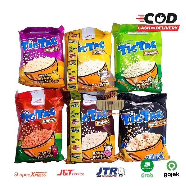 

Andrianbijaksana ( Berkah ) Tic Tac Snack Pilus Renceng Isi 10 X 18Gr Dua Kelinci Ayam Bawang