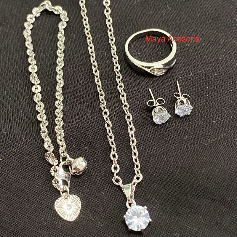Set Perhiasan Silver Xuping Kalung Gelang Nori Termurah