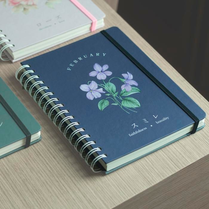 

Notebook / Journal A5 Birth Flower Series - Violet #Gratisongkir