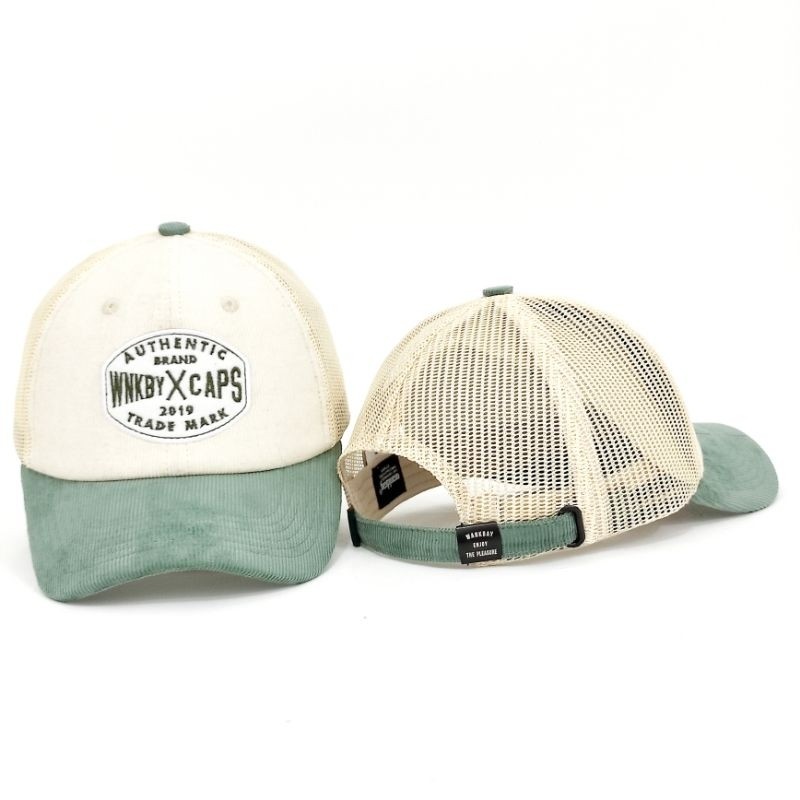 Wankbay Topi Trucker Corduroy Dessert sage