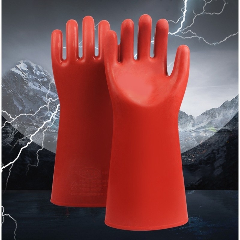 Sarung Tangan Listrik Anti Setrum 12KV Karet Alam