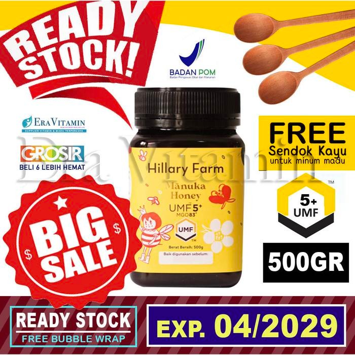 

Hillary Farm UMF 5+ Manuka Honey 500gr - madu manuka anak Pure New Zealand