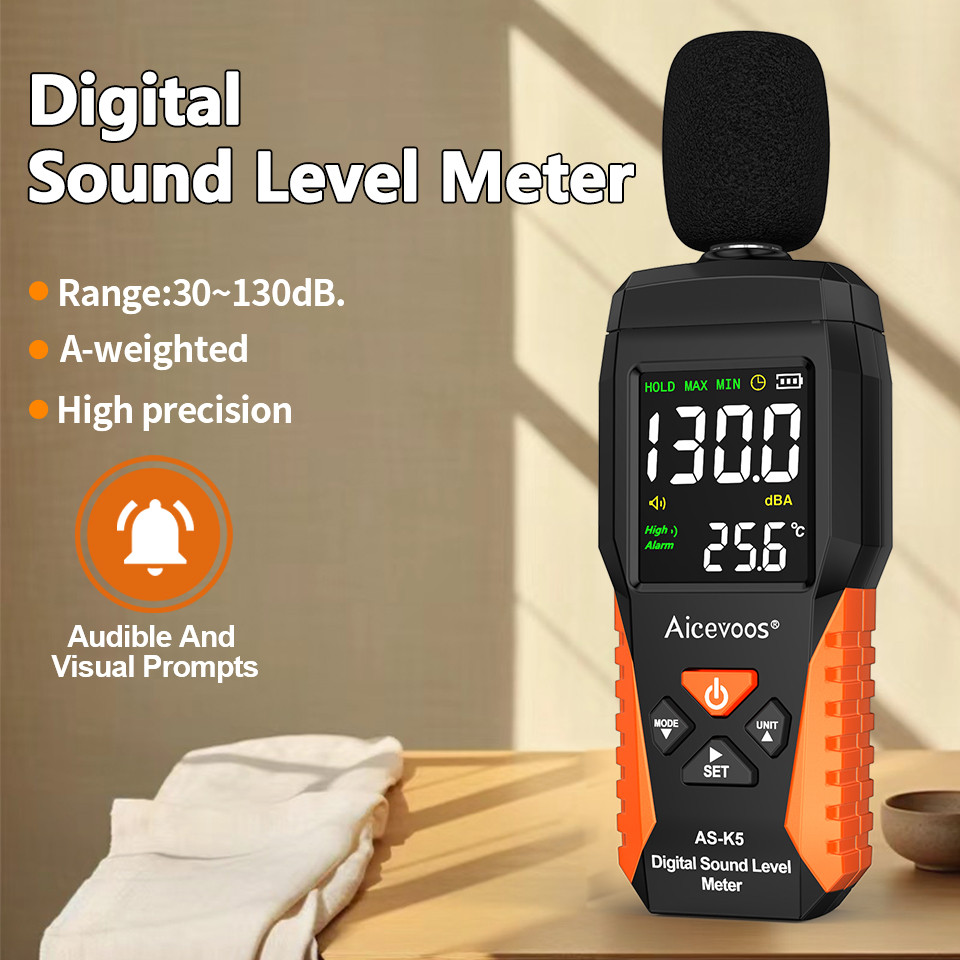 Aicevoos Digital Sound Level Meter Decibelimeter,Decibels Sound Level Noise Meter,Decibelios Decibel