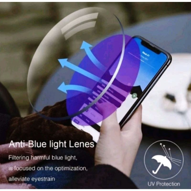 KACAMATA PLUS KACA MATA BACA LENSA BLUERAY FRAME BESI PRIA WANITA / KACA MATA ANTI RADIASI