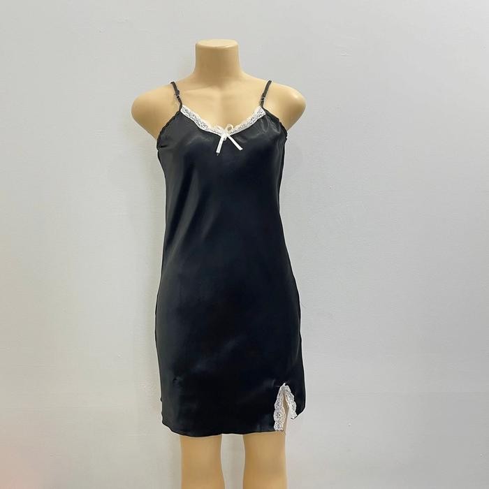 Baju Tidur Dress Satin Baju Tidur Daster Wanita Bahan Satin Gaun Malam Baju Haram Baju Dinas Malam