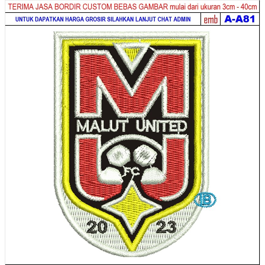 FC-7 PATCH BORDIR MALUT UNITED/MU FOOTBALL/CLUB AKSESORIS