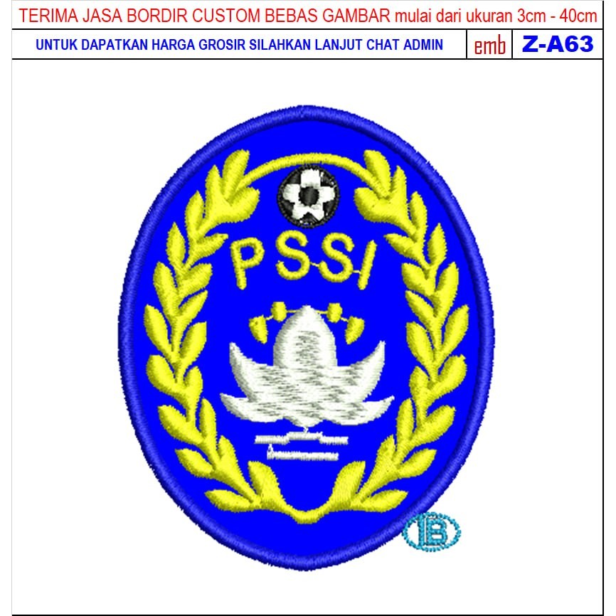 FC-92 PATCH BORDIR PSSI INDONESIA FOOTBALL/CLUB AKSESORIS
