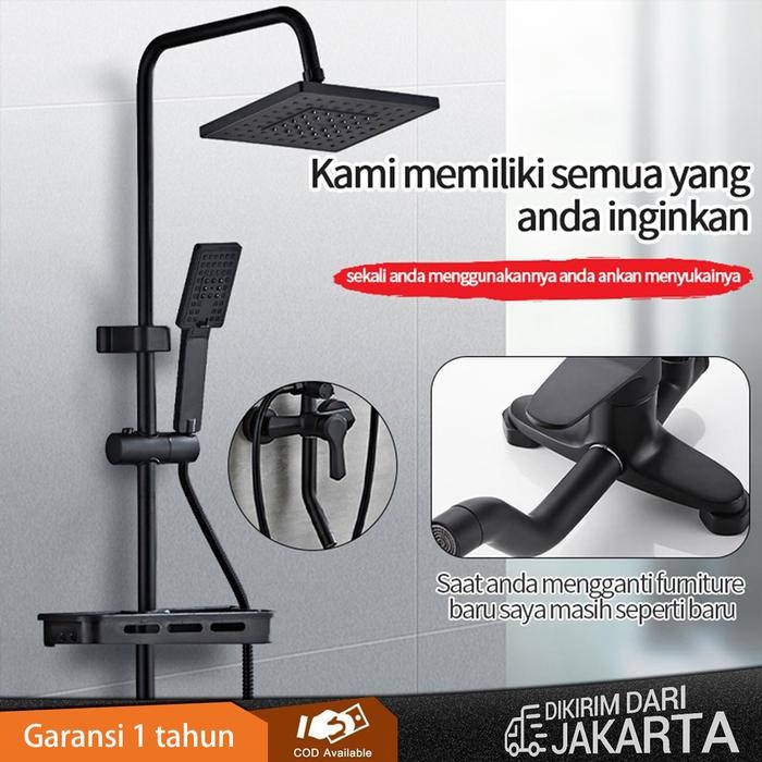 Onda Waterpro - Set Shower Panas Dingin Persegi/ Shower Kamar Mandi/ Set Shower Kamar 3In1 Dengan