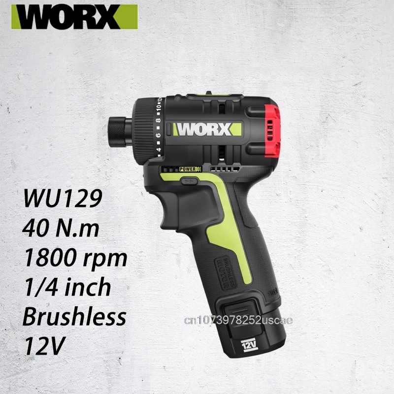 Worx 12V Brushless Driver Electrome anical Drill Wu129 Lithium Battery Screwdriver Multifunctional