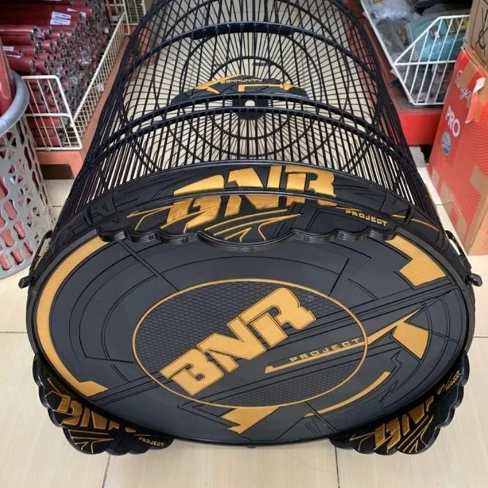 Sangkar Kandang Burung Murai No 2 BNR Carbon 3D Black Gold Original