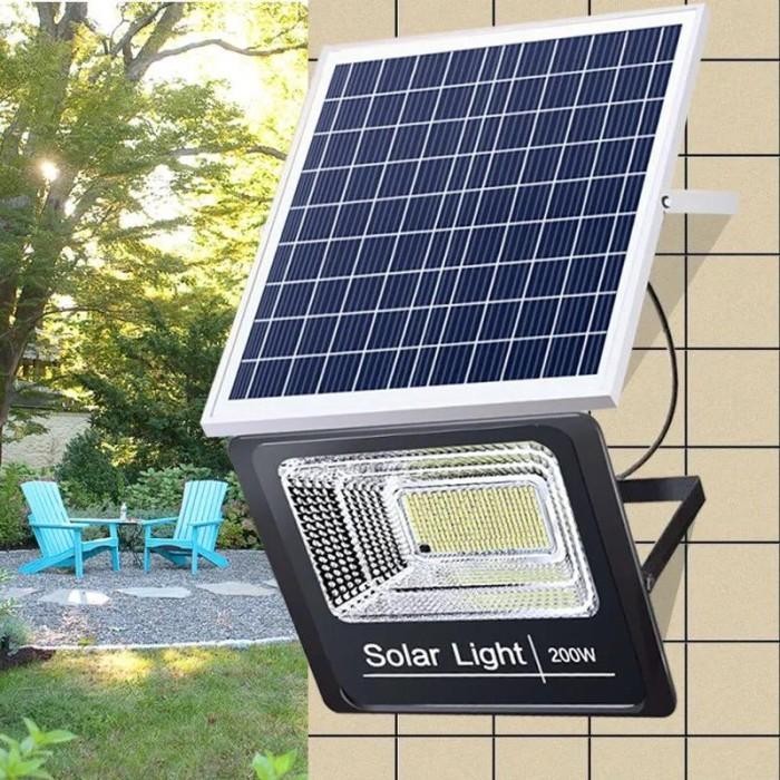 Lampu sorot tenaga matahari 200w - lampu tembak tenaga surya solar cel