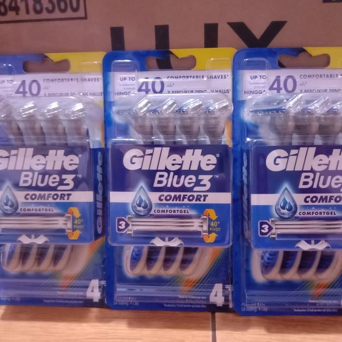 Gillette Blue 3 Comfort Comfortgel isi 4 Pisau Cukur