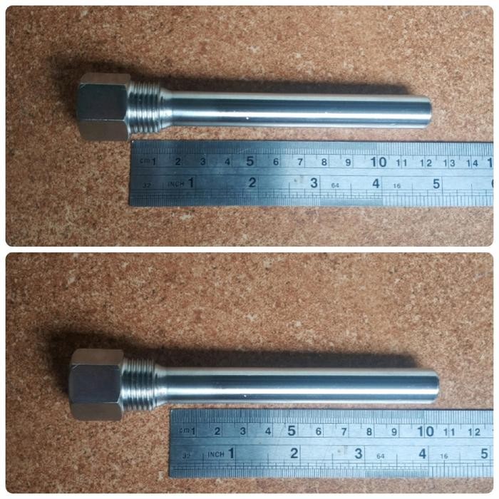 1/2" Npt Thermowell Stainless Steel Temperature Sensor 13Cm