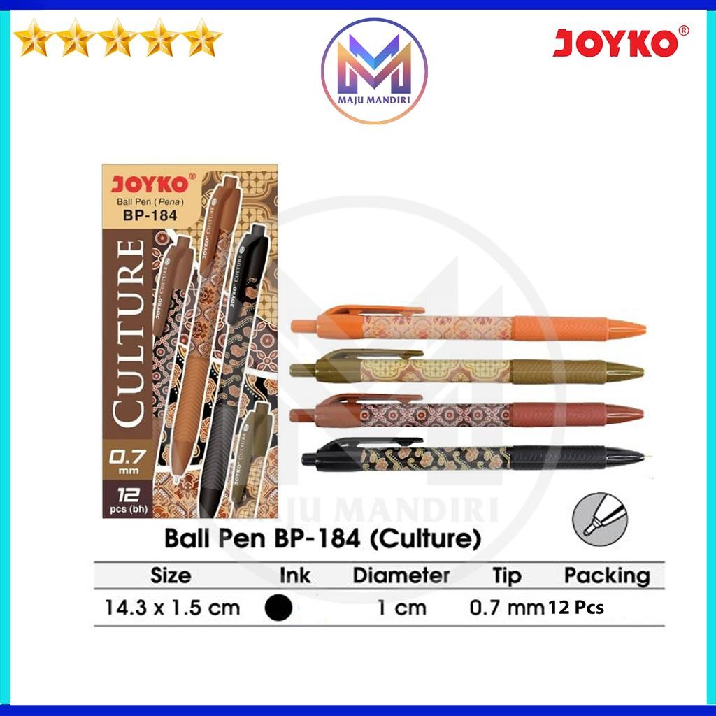 

Ball Pen Joyko Culture BP184 / Pen Cetek Batik BP 184 Pulpen BP-184 / Balpen Cetik Motif Batik Tinta