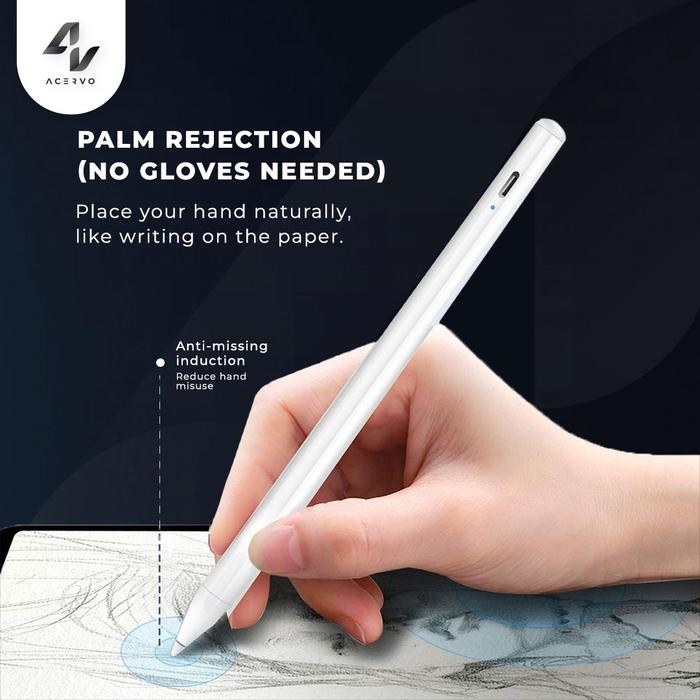 JTTOP" ACERVO APPLE PENCIL SERIES 10TH GEN / STYLUS PEN PALM REJECTION FOR IPAD GEN 9 / IPAD GEN 10