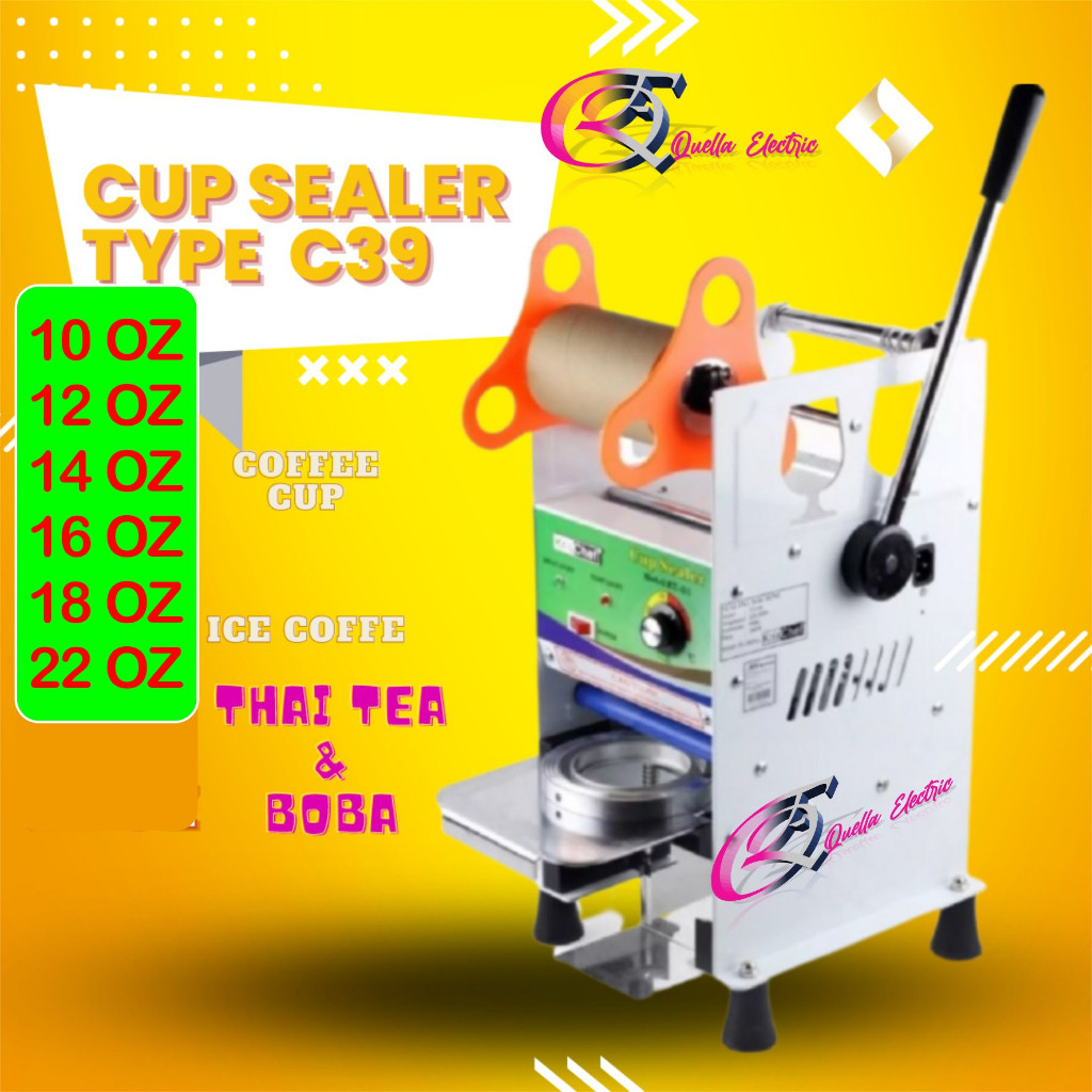 OMICKO C-39 mesin Cup Sealer semua ukuran AQUA GELAS 12 , 14 , 16 , 18 , 22 OZ