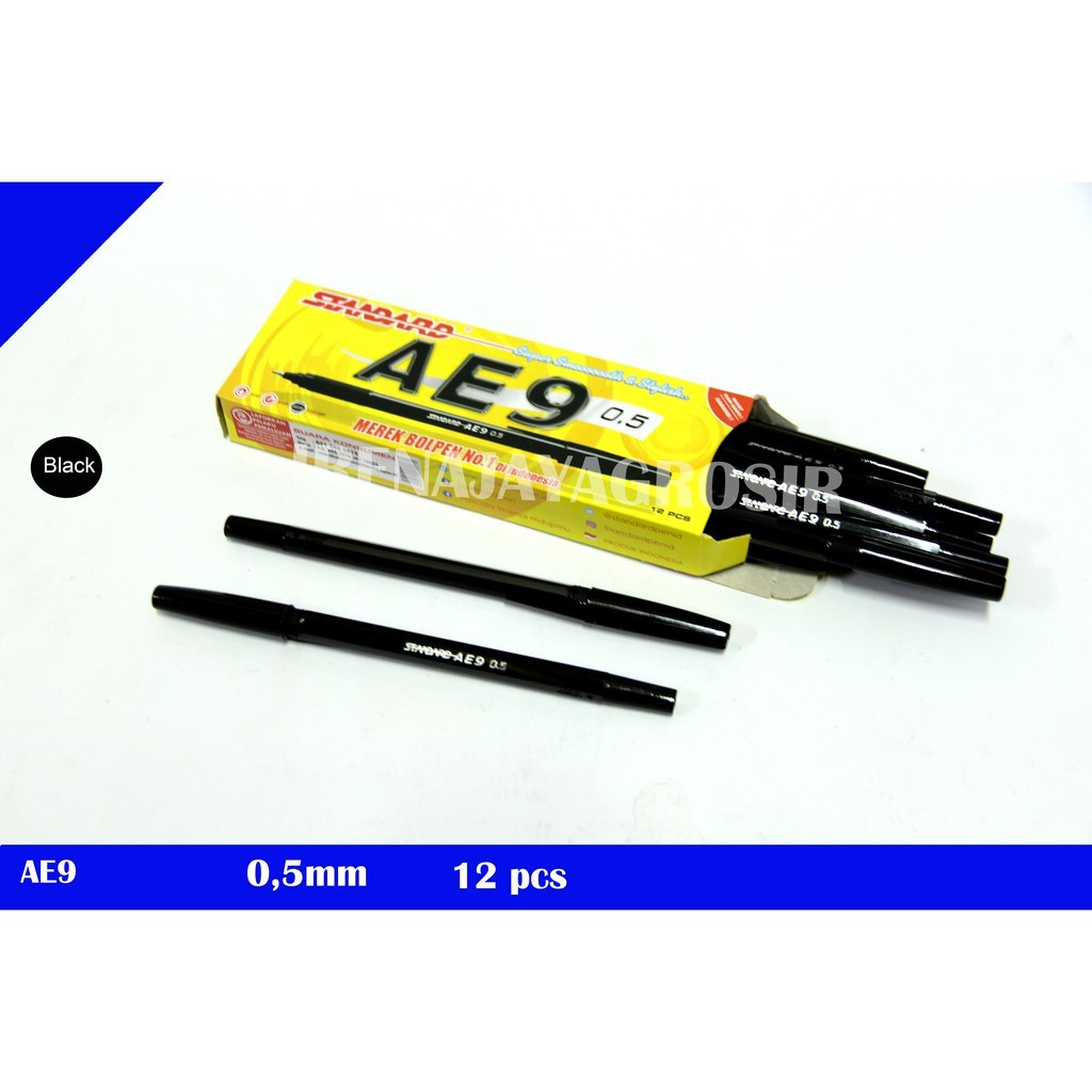 

STANDARD AE9 0,5 mm HITAM BIRU 12 PCS