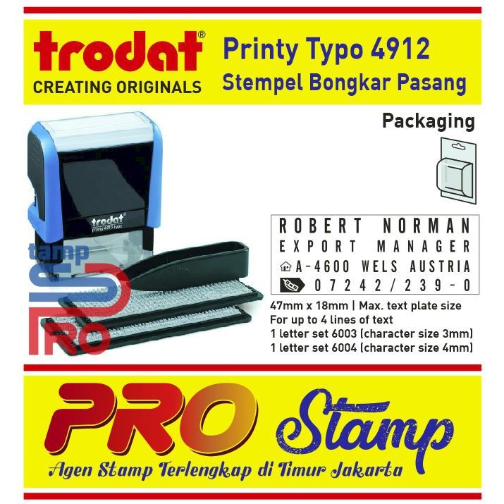 

Stempel Trodat Typo 4912 / Stempel Bongkar Pasang
