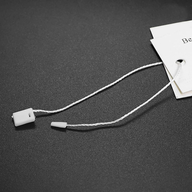 

1000pcs Tali Hangtag Tali Hang Tag Label Baju Tali Hantag Hitam dan Putih/Tag Rope Hitam & Putih