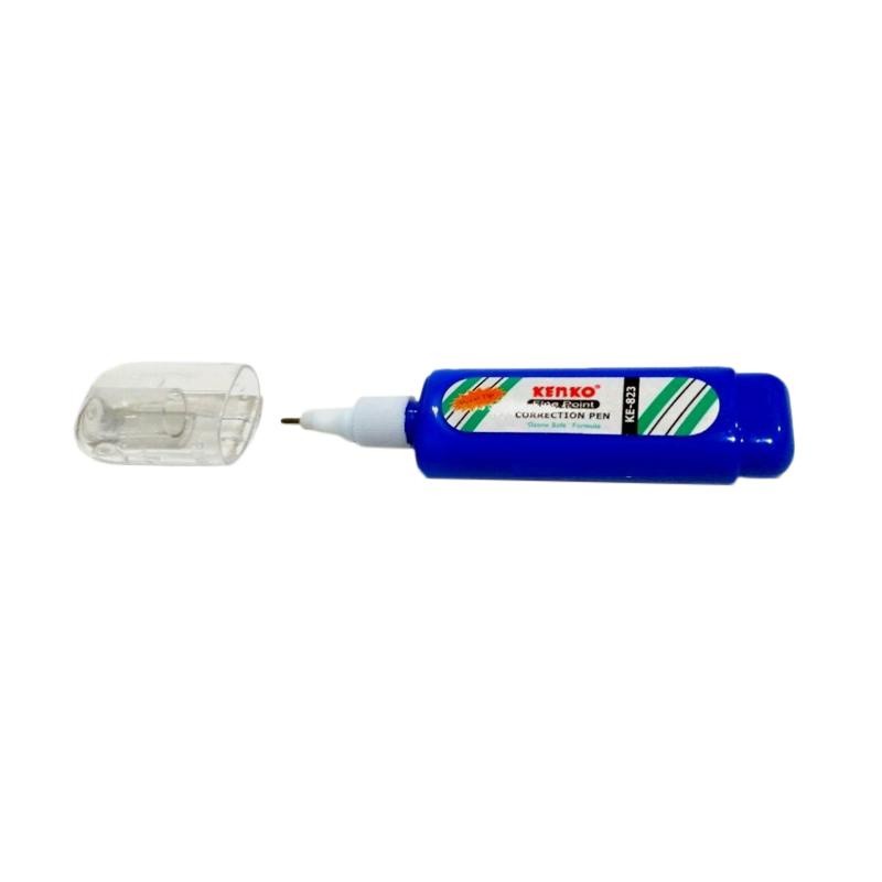 

Correction Pen Kenko Ke-823 Metal Tip / Tip-Ex Cair KE 823 Biru 1 Box isi 12 pcs / Tipe X Fluid