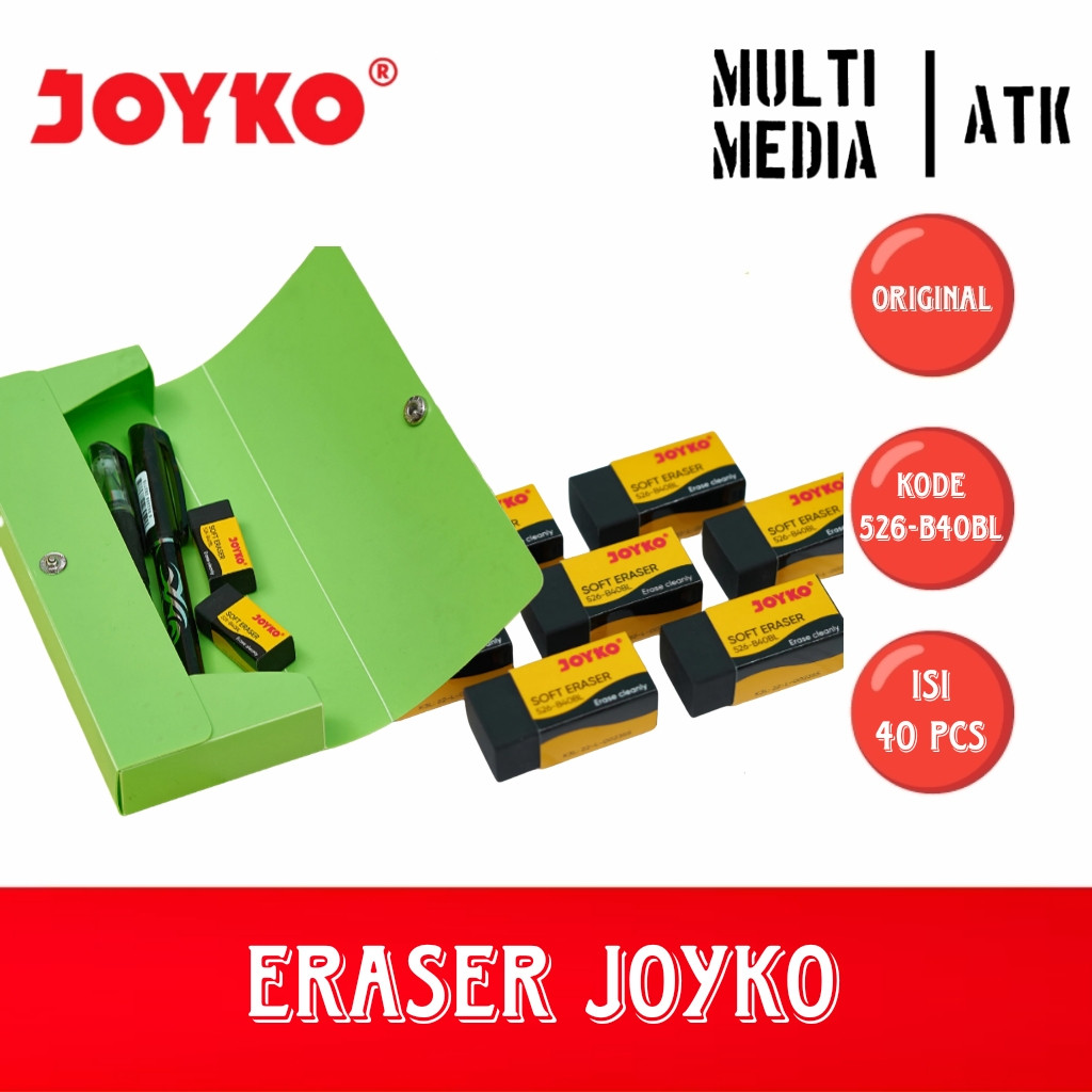

STIP / ERASER / PENGHAPUS JOYKO 526-B40BL (ISI 40 PCS)