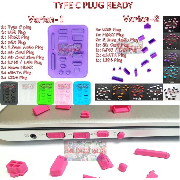 Dust Plug Laptop / Penutup Port Laptop / Anti Debu Universal best seller